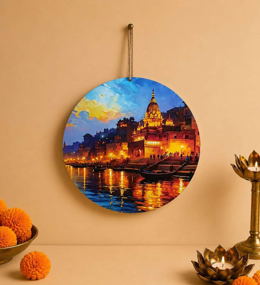 GONUTTIES Banaras Ghats Artistic Wall Tin