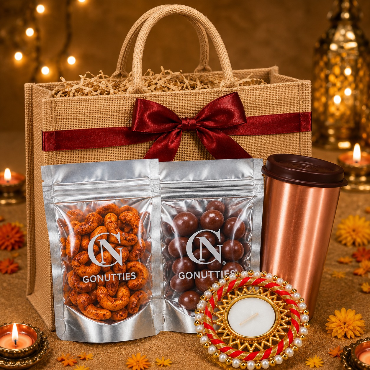 Rustic Jute Hamper