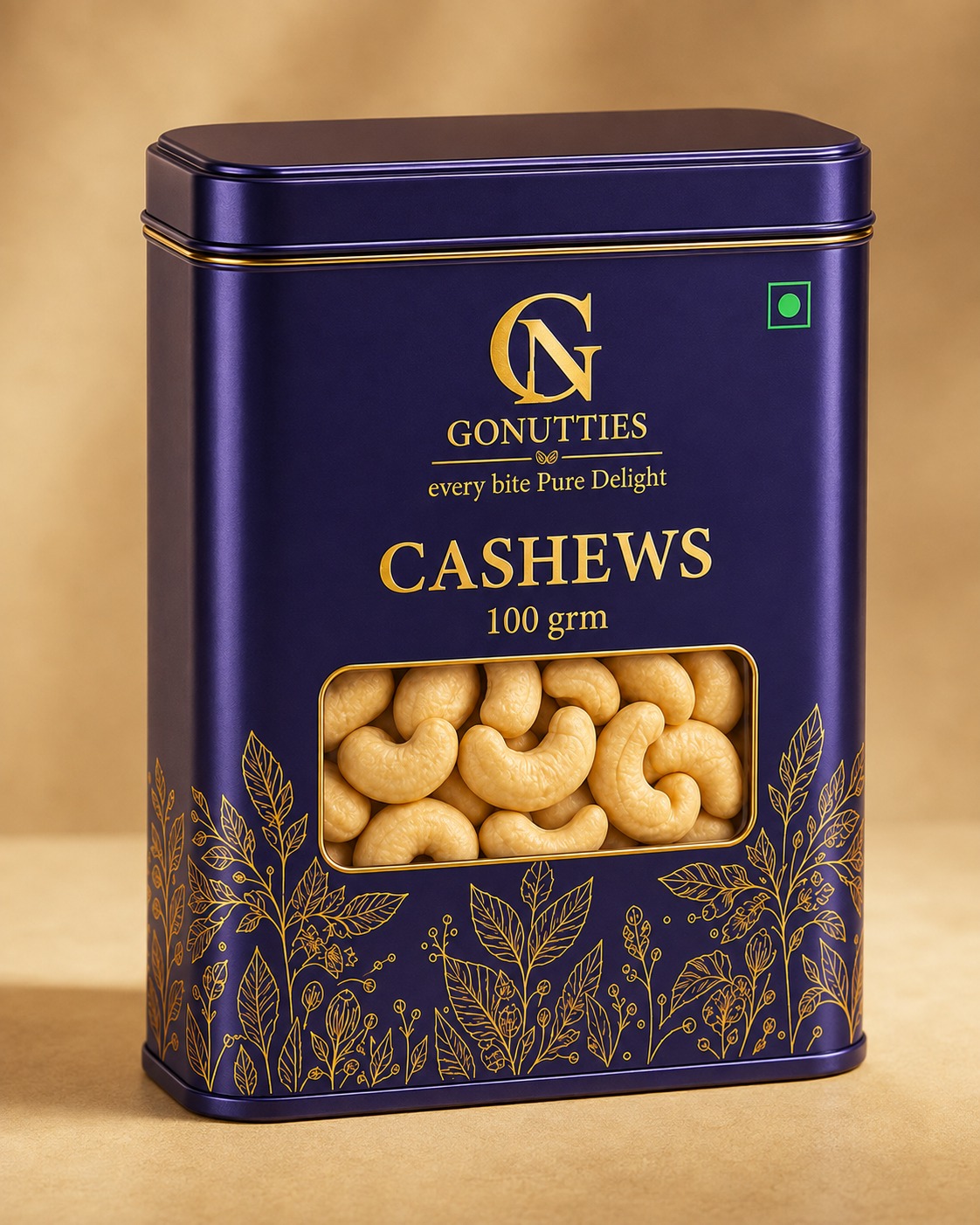GONUTTIES Premium Cashews tin, 100g