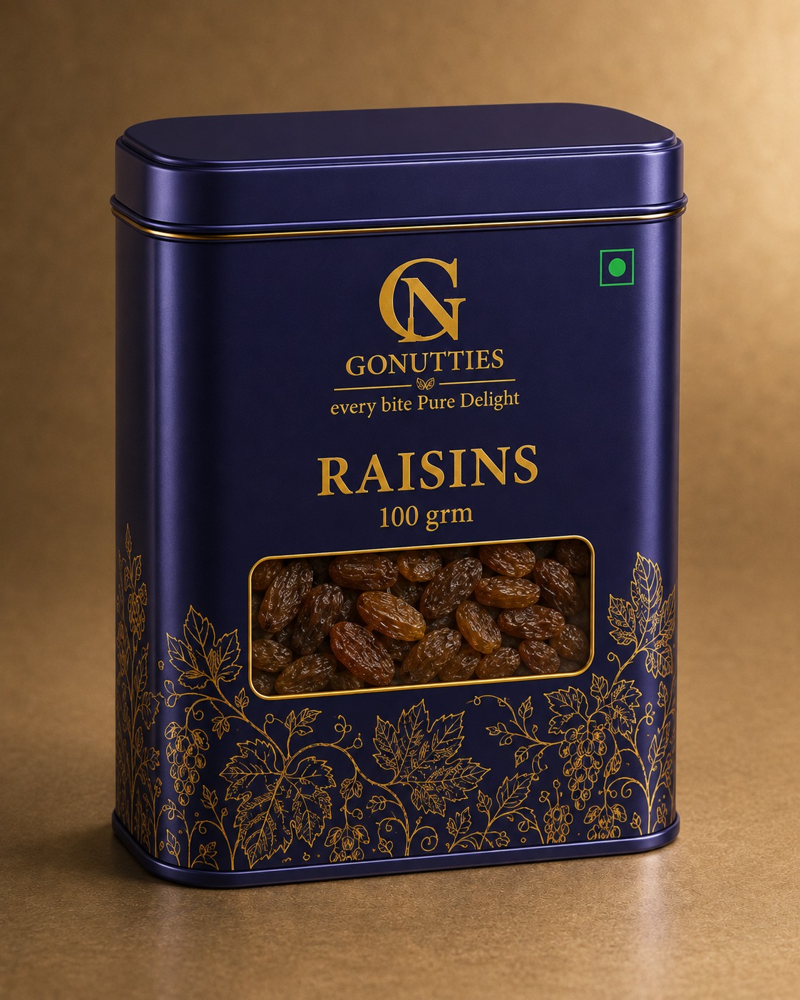 GONUTTIES Premium Raisins tin, 100g